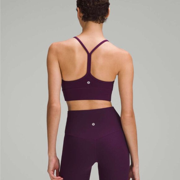 Lululemon Flow Y Nulu Longline Bra *Light Support, A–C Cups Dramatic Magenta - Picture 2 of 7